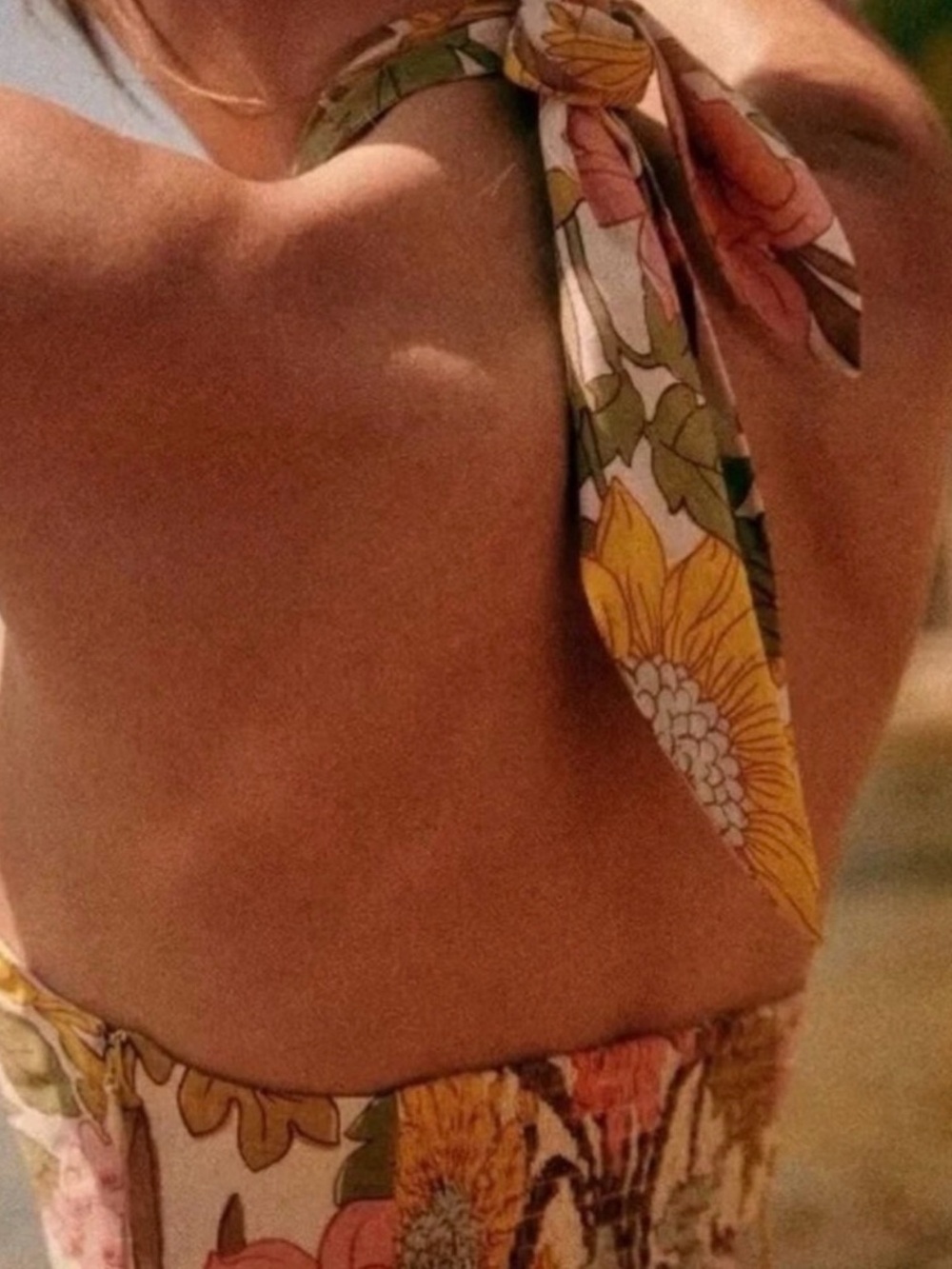 Sezane Billie Boho Floral Halter Maxi Dress - Picture 5 of 6